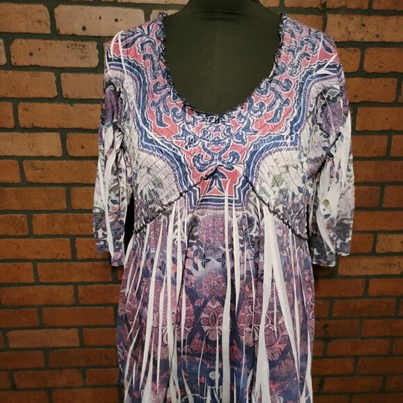 Unity World Wear sublimation print polyester top. Size 1X. - Picture 1 of 6